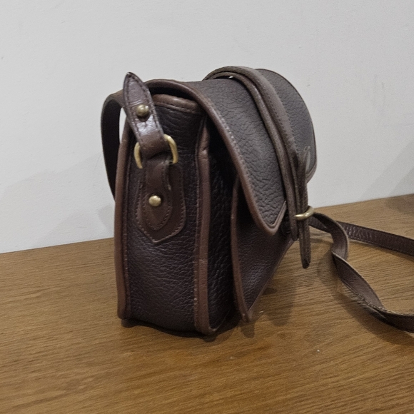 Vintage Dooney and bourke Brown Pebbled Leather Crossbody Bag - Picture 8 of 14